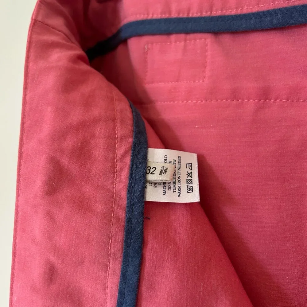 Faherty All Day Shorts - 32 waist, 7 in length, Nantucket Red color